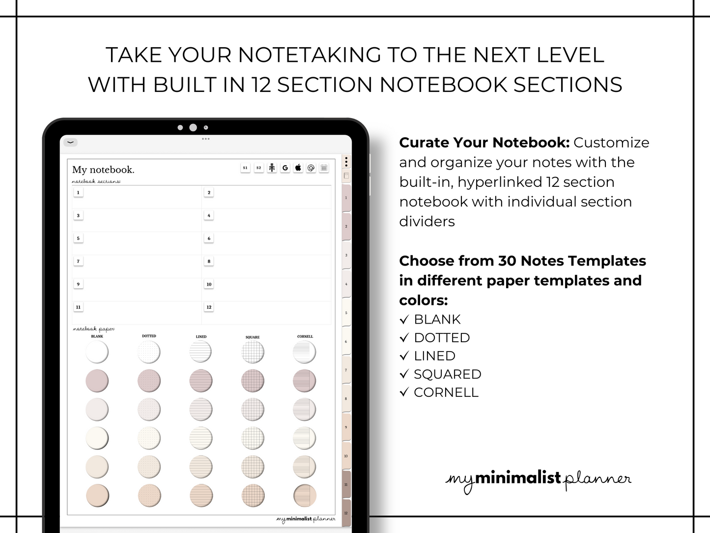2025 - 2026 Minimalist Mid Year Digital Planner - Boho