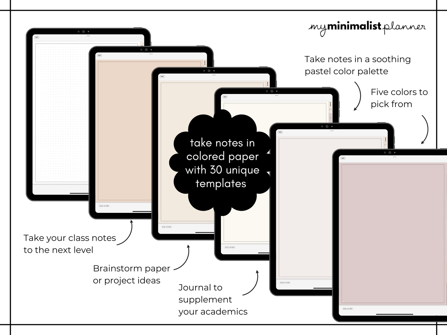 2025 - 2026 Minimalist Mid Year Digital Planner - Boho