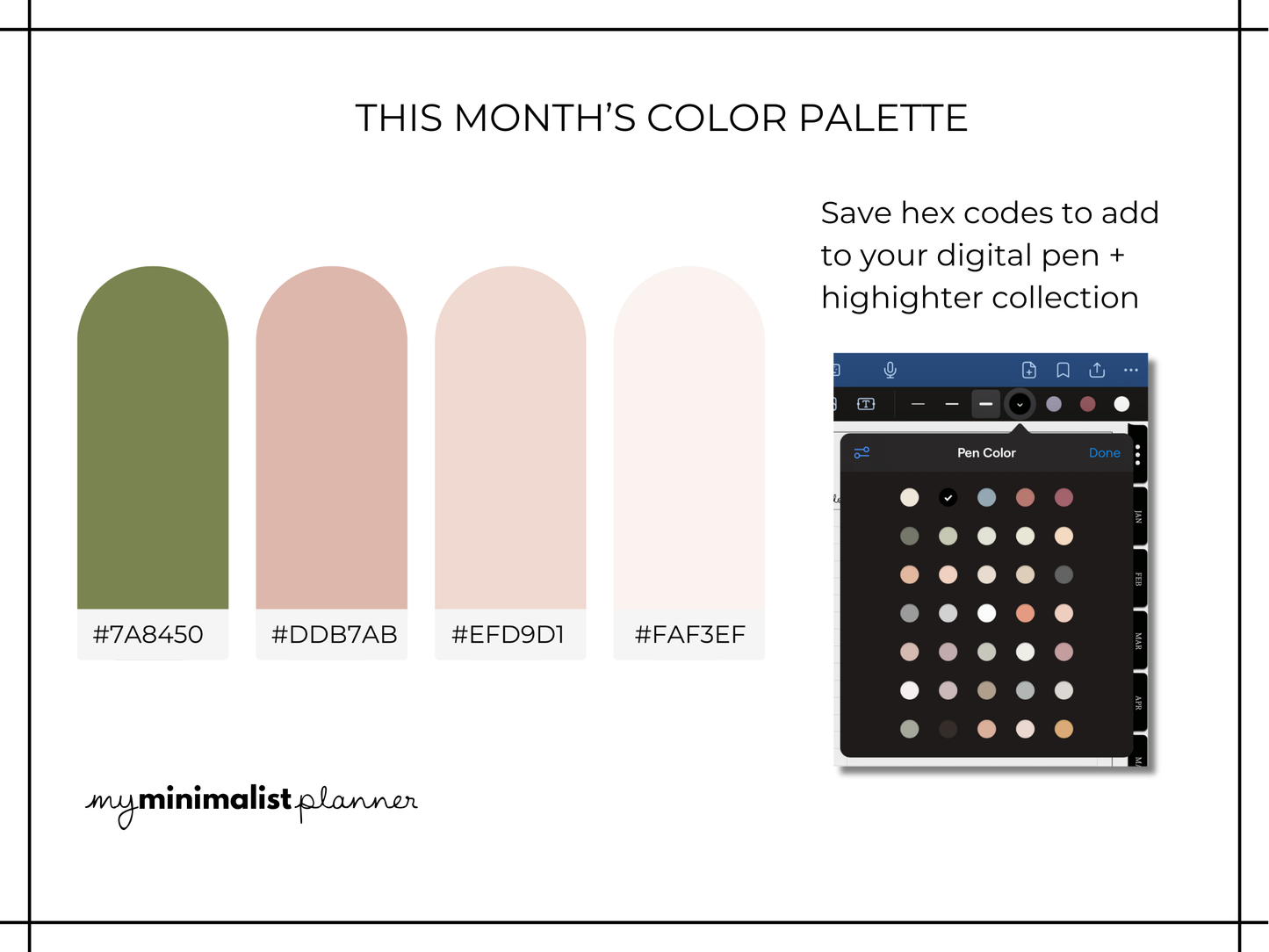 October 2025 - Monthly Minimalist Digital Planner