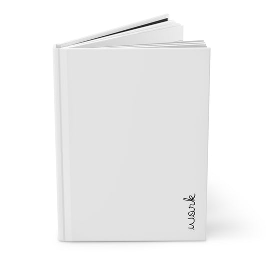 Minimalist Work Hardcover Notebook, Black & White Office Journal, Professional Planner Matte