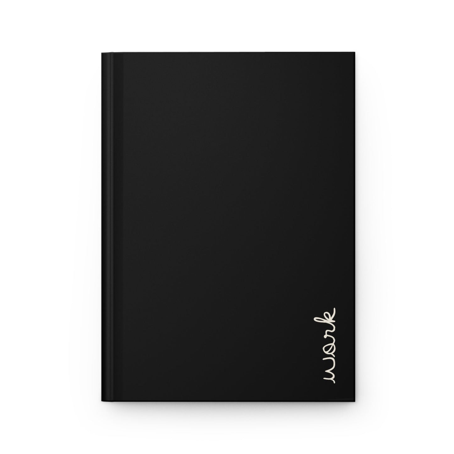 Minimalist "Work" Hardcover Notebook, Black & White Office Journal, Professional Planner Matte