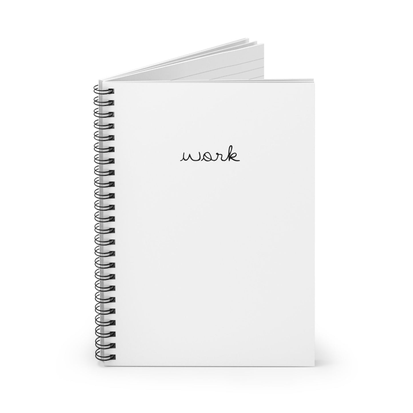 Minimalist Work Spiral Notebook, Black & White Notepad, Monochrome Jotter