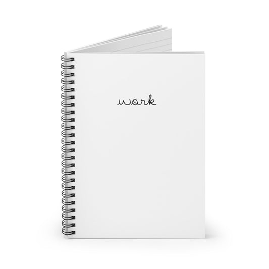 Minimalist Work Spiral Notebook, Black & White Notepad, Monochrome Jotter