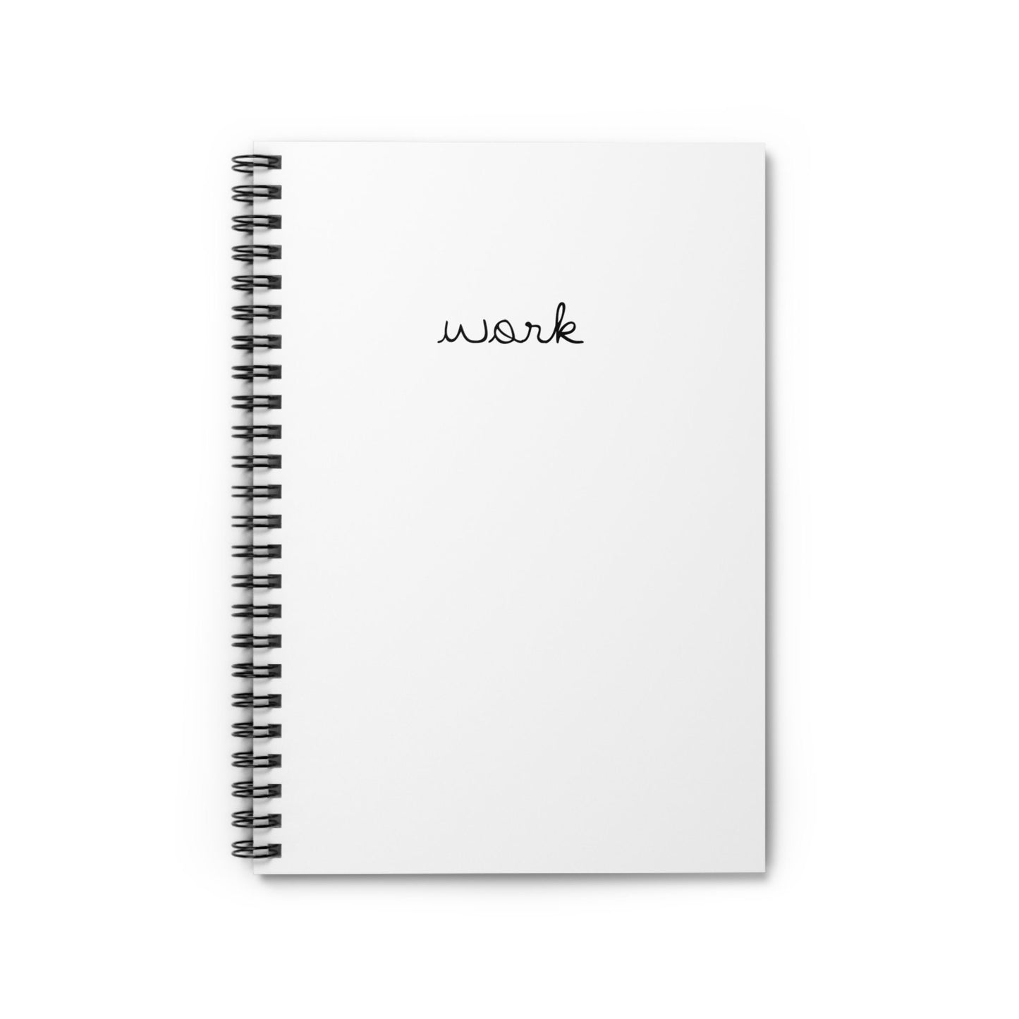 Minimalist Work Spiral Notebook, Black & White Notepad, Monochrome Jotter