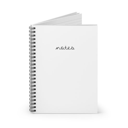 Minimalist Notes Spiral Notebook, Black & White Notepad, Monochrome Jotter