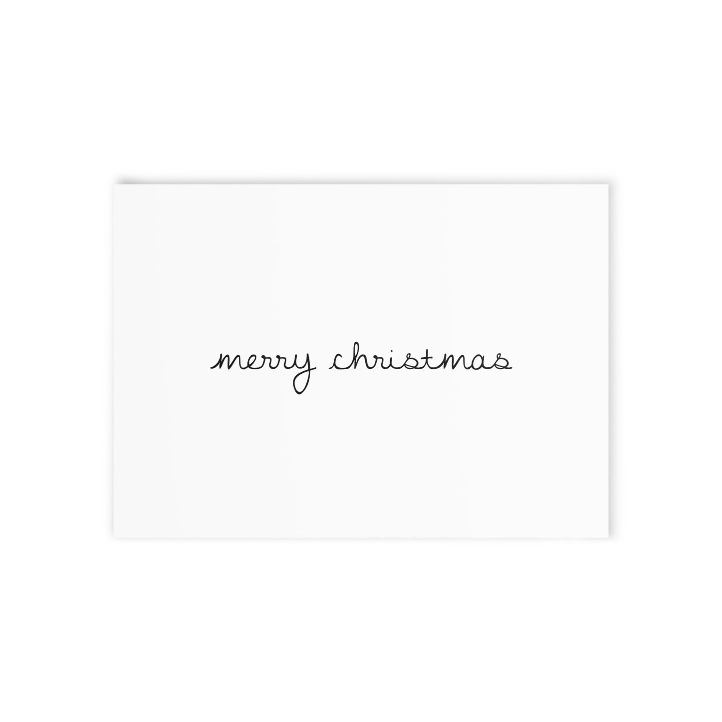 Minimalist Merry Christmas Cards, Black & White Notes, Elegant Message, Luxury Card