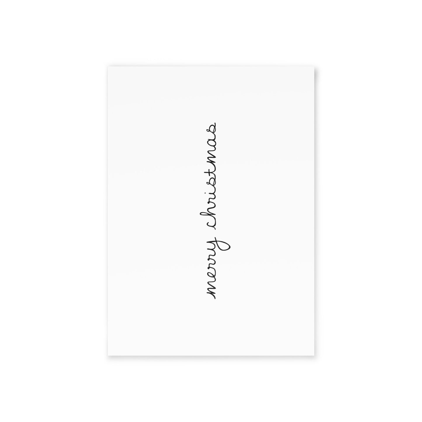 Minimalist Merry Christmas Cards, Black & White Notes, Elegant Message, Luxury Card