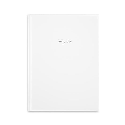 Minimalist Sketchbook, Art book, or Doodle Hardcover Notebook, Black & White Office Journal, Blank Pages (A4, A5, B5)