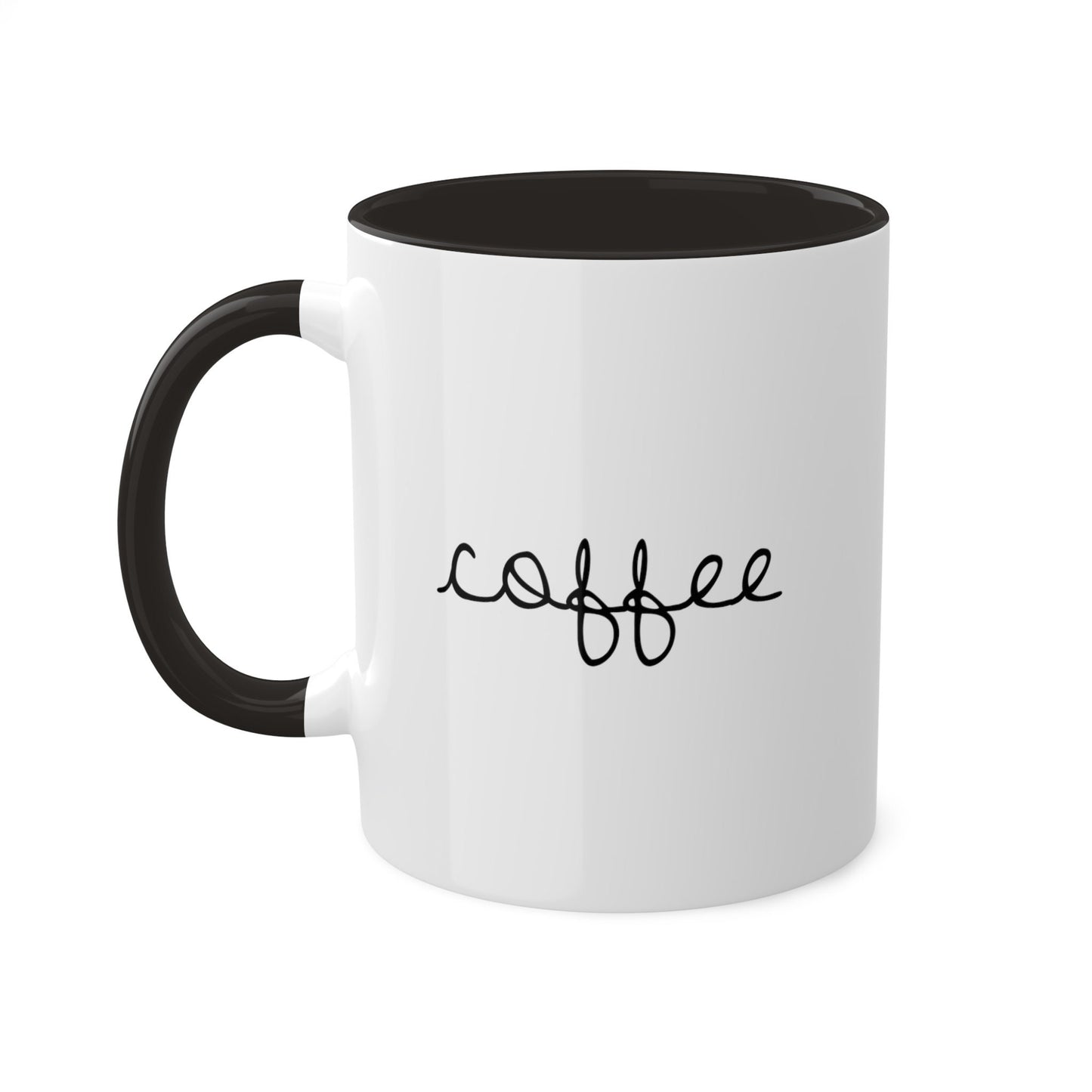 Minimalist Luxury Coffee Mug, Black & White Ceramic Tea Cup, Modern Monochrome Espresso