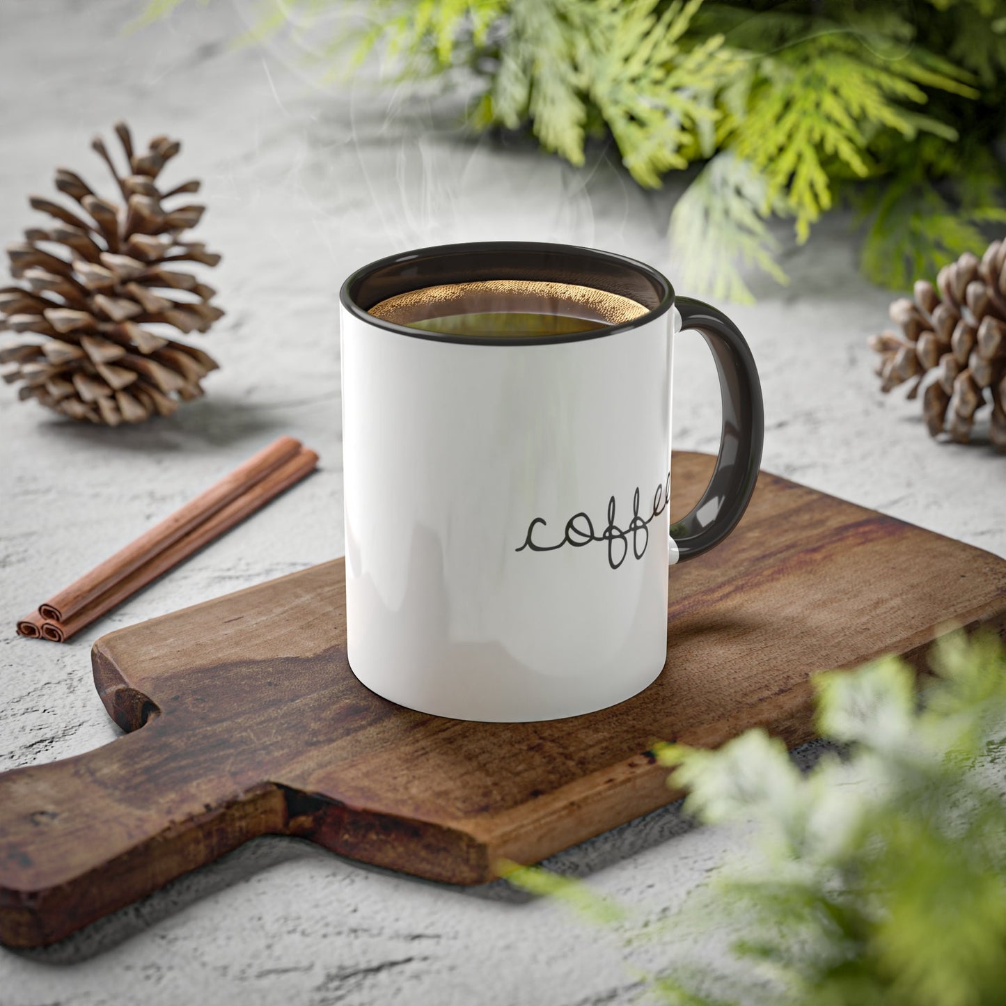 Minimalist Luxury Coffee Mug, Black & White Ceramic Tea Cup, Modern Monochrome Espresso