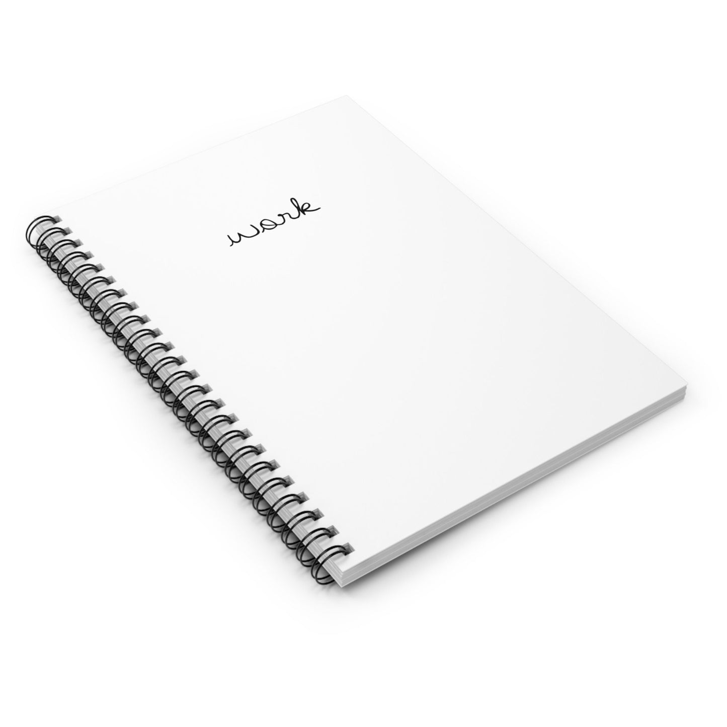 Minimalist Work Spiral Notebook, Black & White Notepad, Monochrome Jotter