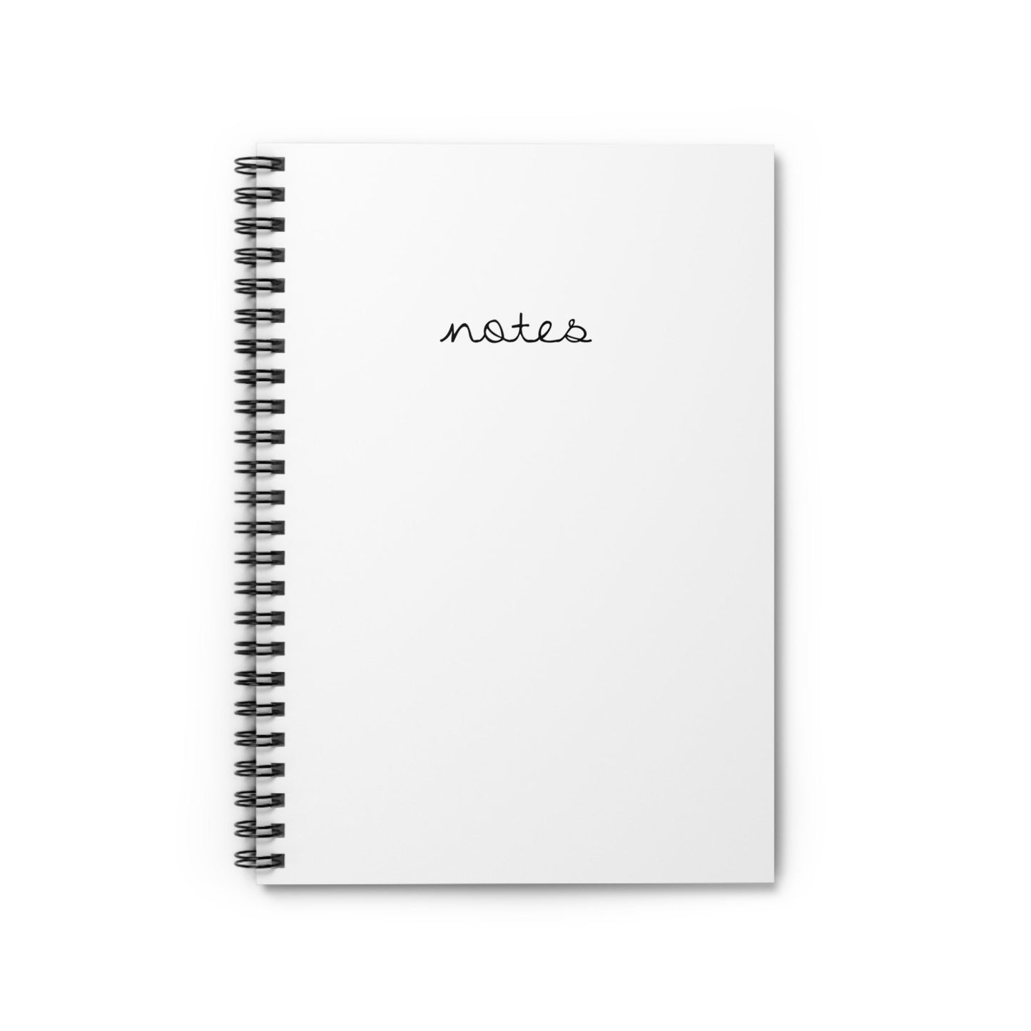 Minimalist Notes Spiral Notebook, Black & White Notepad, Monochrome Jotter