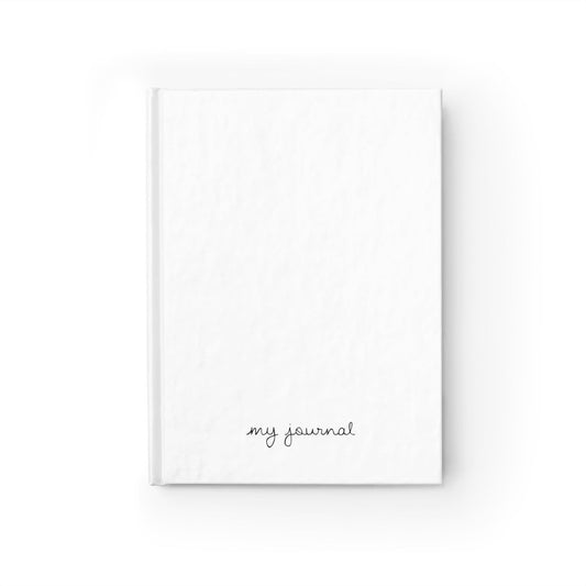 Minimalist Journal, Sketchbook, or Doodle Hardcover Notebook, Black & White Office Journal, Blank Pages