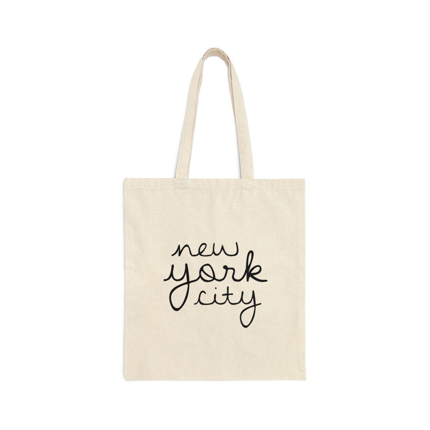 Minimalist New York City Cotton Tote Bag, Black & White City-Inspired Reusable Shopping