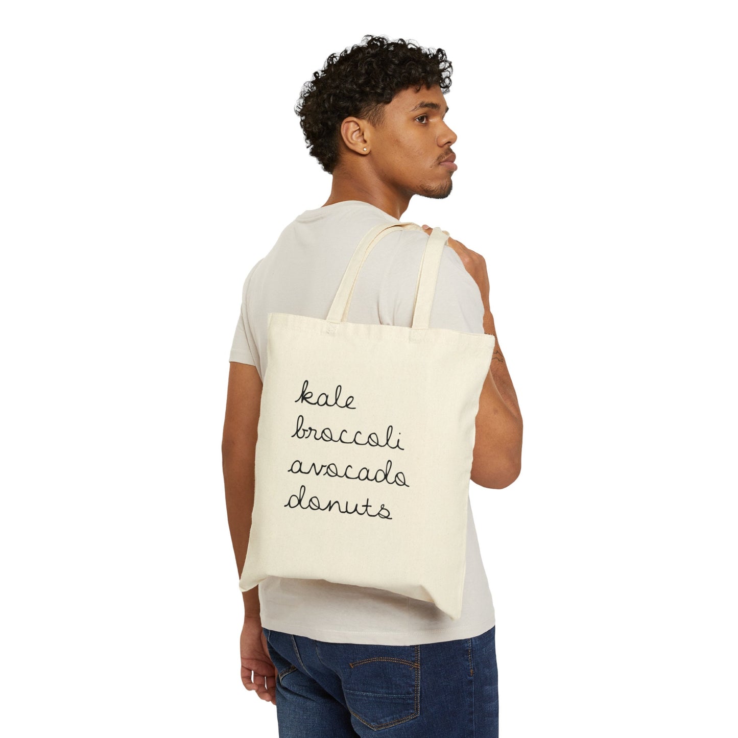 Minimalist Grocery Cotton Tote Bag, Black & White City-Inspired Reusable Shopping