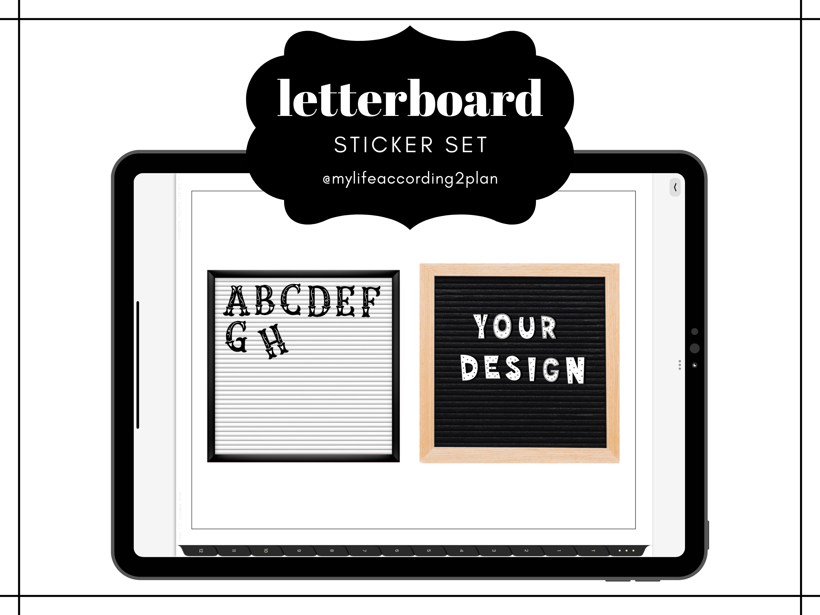 Mini Sticker Board Minimalist Stickers, Letterboard Sticker Set, Letters & Numbers Board ...